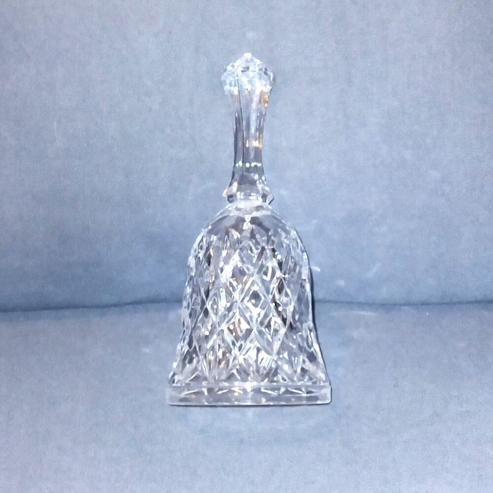 Vintage Diamond Faceted Crystal Dinner Bell